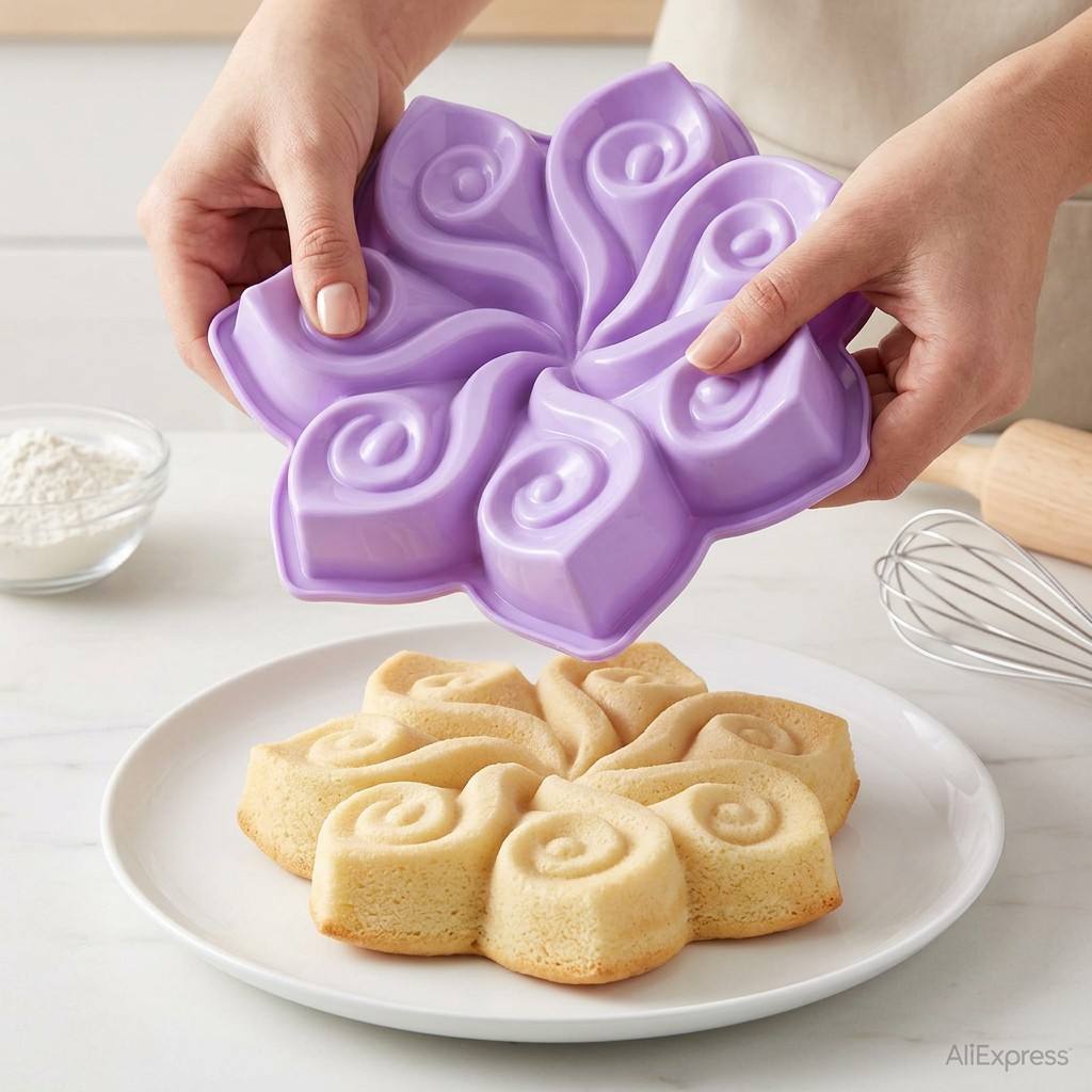 Cetakan Kue Silikon Bunga Besa - Kitchen Hanging Gadgets ulasan dan harga