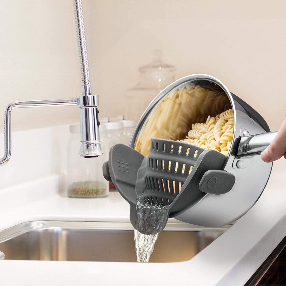 Saringan Pasta Silikon Clip-On - Kitchen Gadgets Images ulasan dan harga