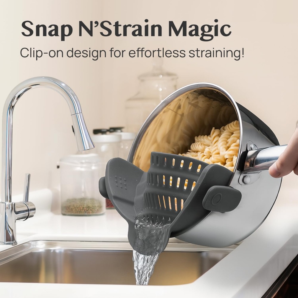 Saringan Pasta Silikon Clip-On - Kitchen Gadgets Images ulasan dan harga