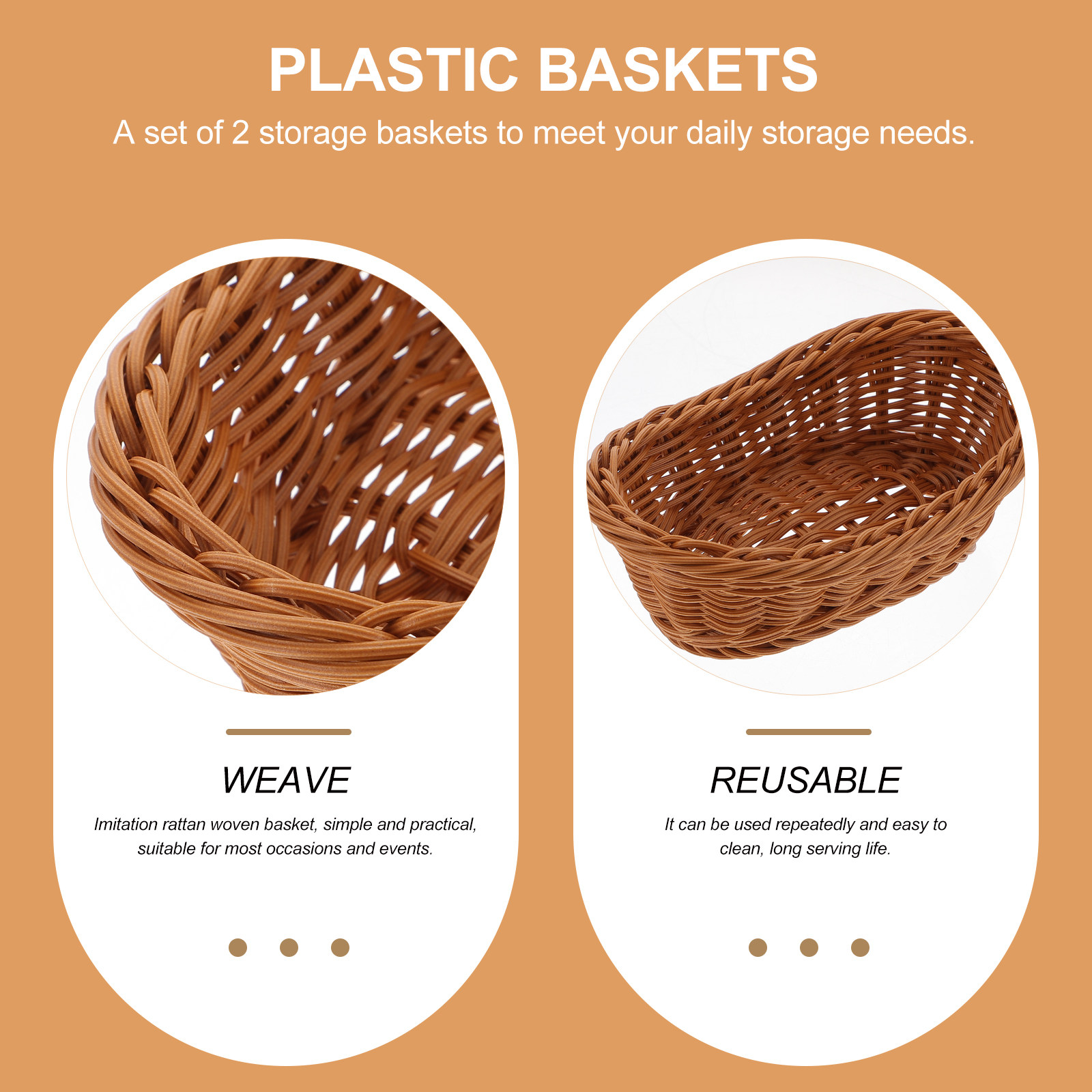 2 Buah Keranjang Plastik Imita - Kitchen Gadgets Store ulasan dan harga